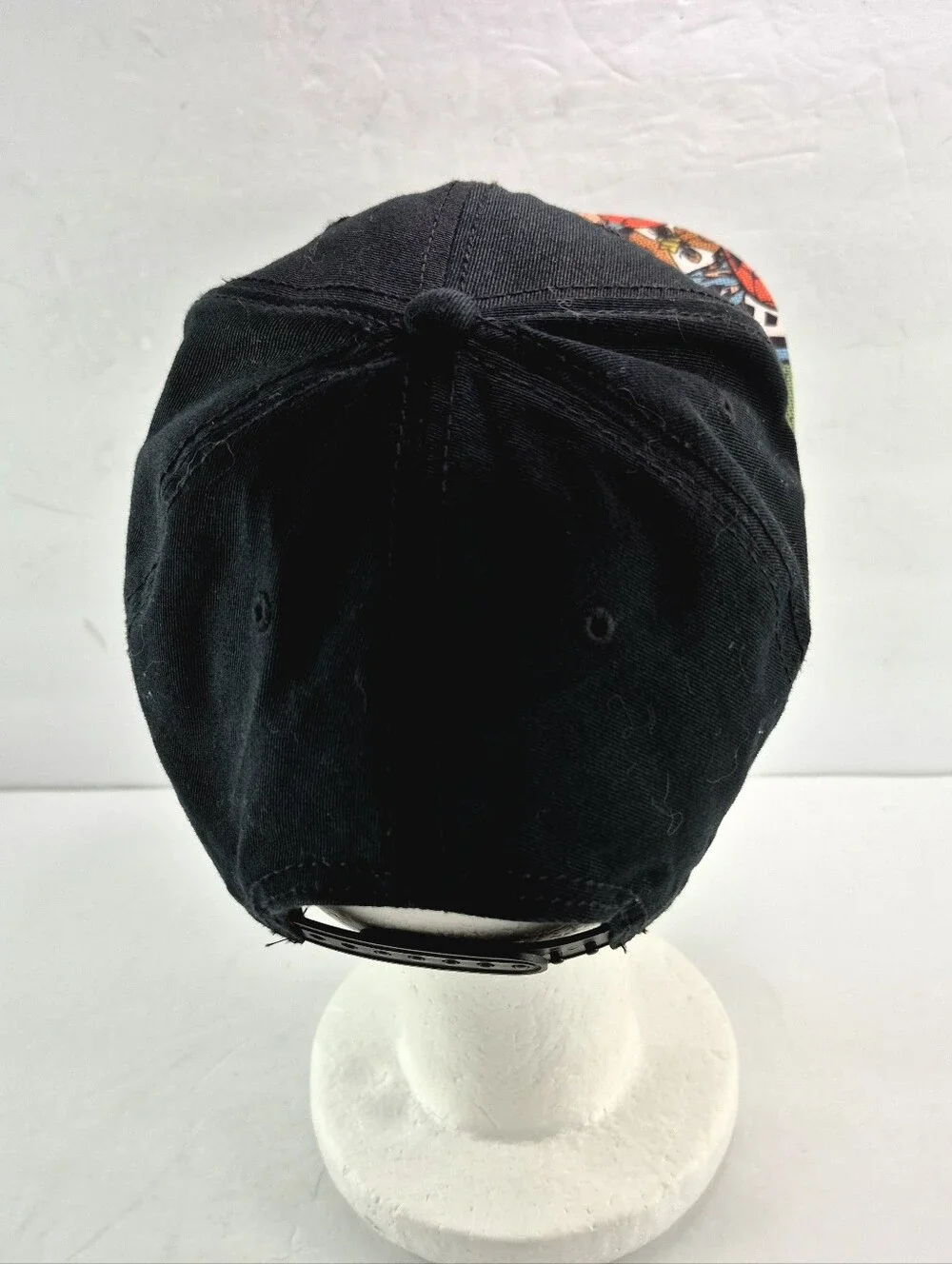 Marvel Comics Vintage Superhero Collage Snapback Hat Flat Brim Black Y2K OSMF